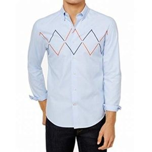 Tommy Hilfiger Custom Fit Blue Diamond Shirt XXL